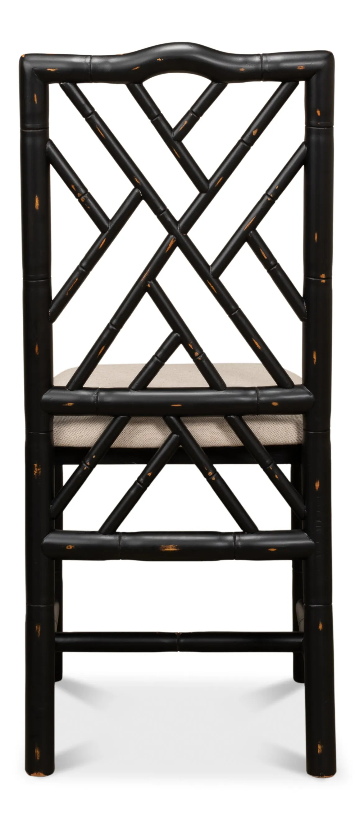 Sarreid - Brighton Bamboo Side Chair Black - Black - Traditional - set of 2