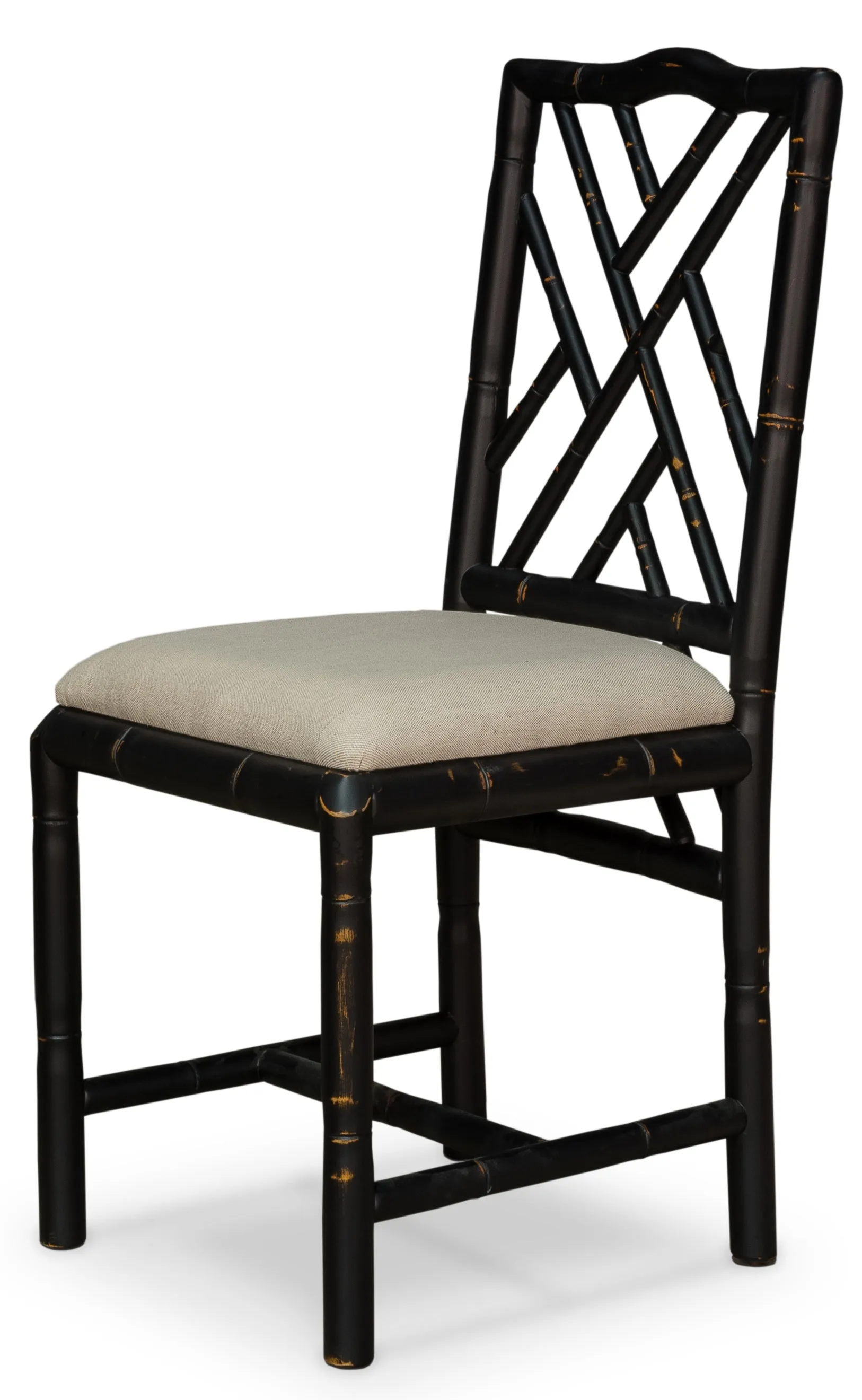 Sarreid - Brighton Bamboo Side Chair Black - Black - Traditional - set of 2