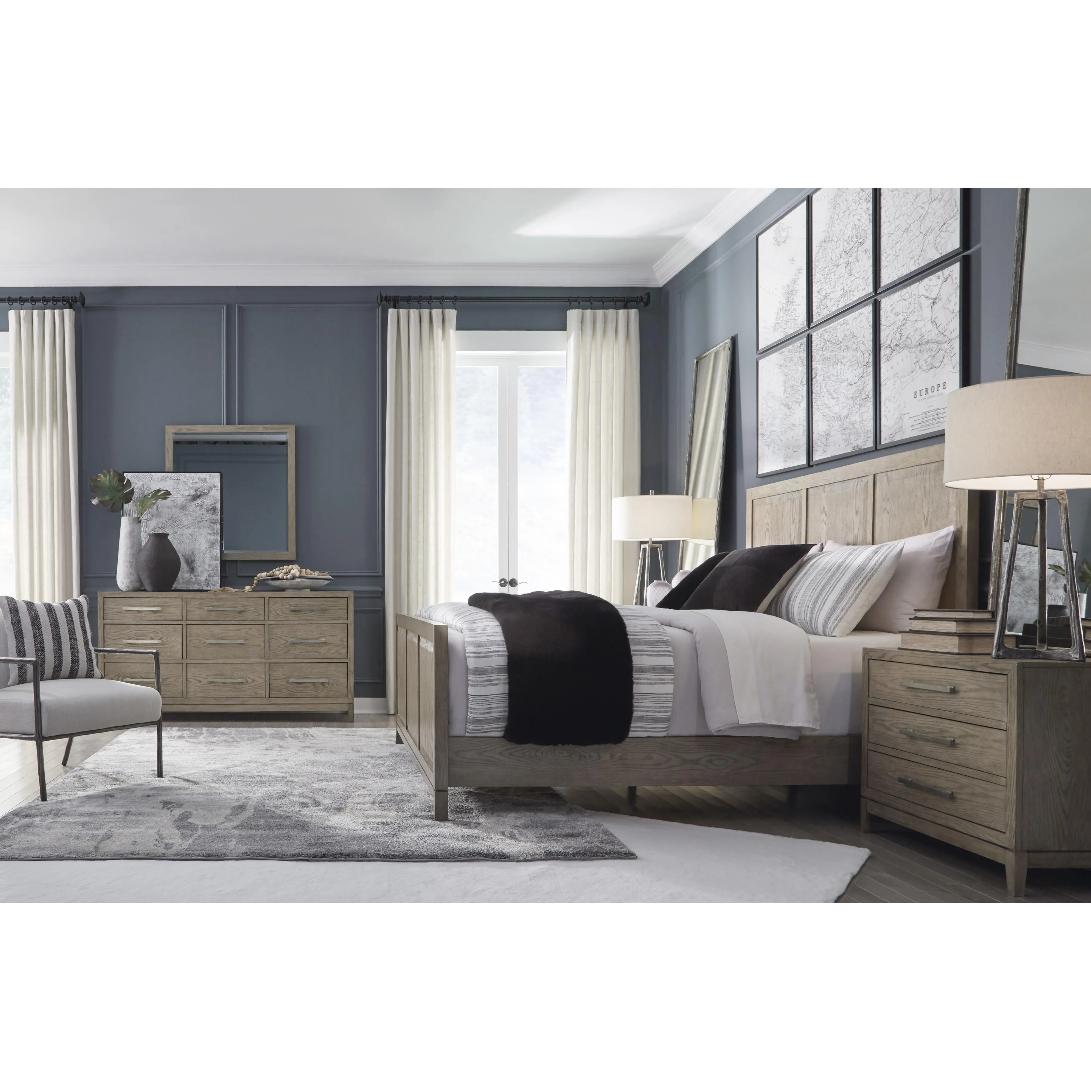 Signature Design by Ashley Chrestner King Panel Bed B983-78/B983-76/B983-99