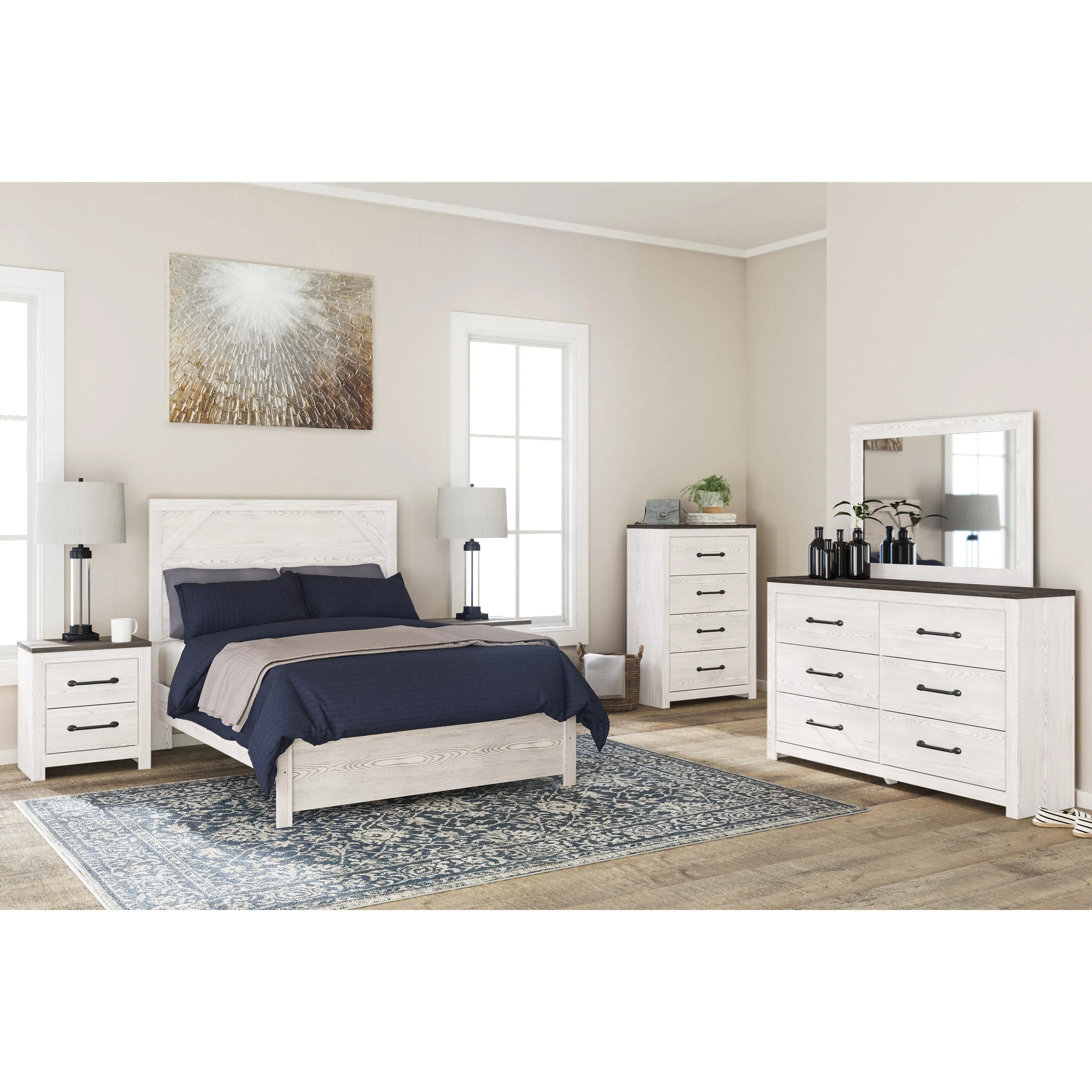 Signature Design by Ashley Gerridan 6-Drawer Dresser with Mirror B1190-31/B1190-36