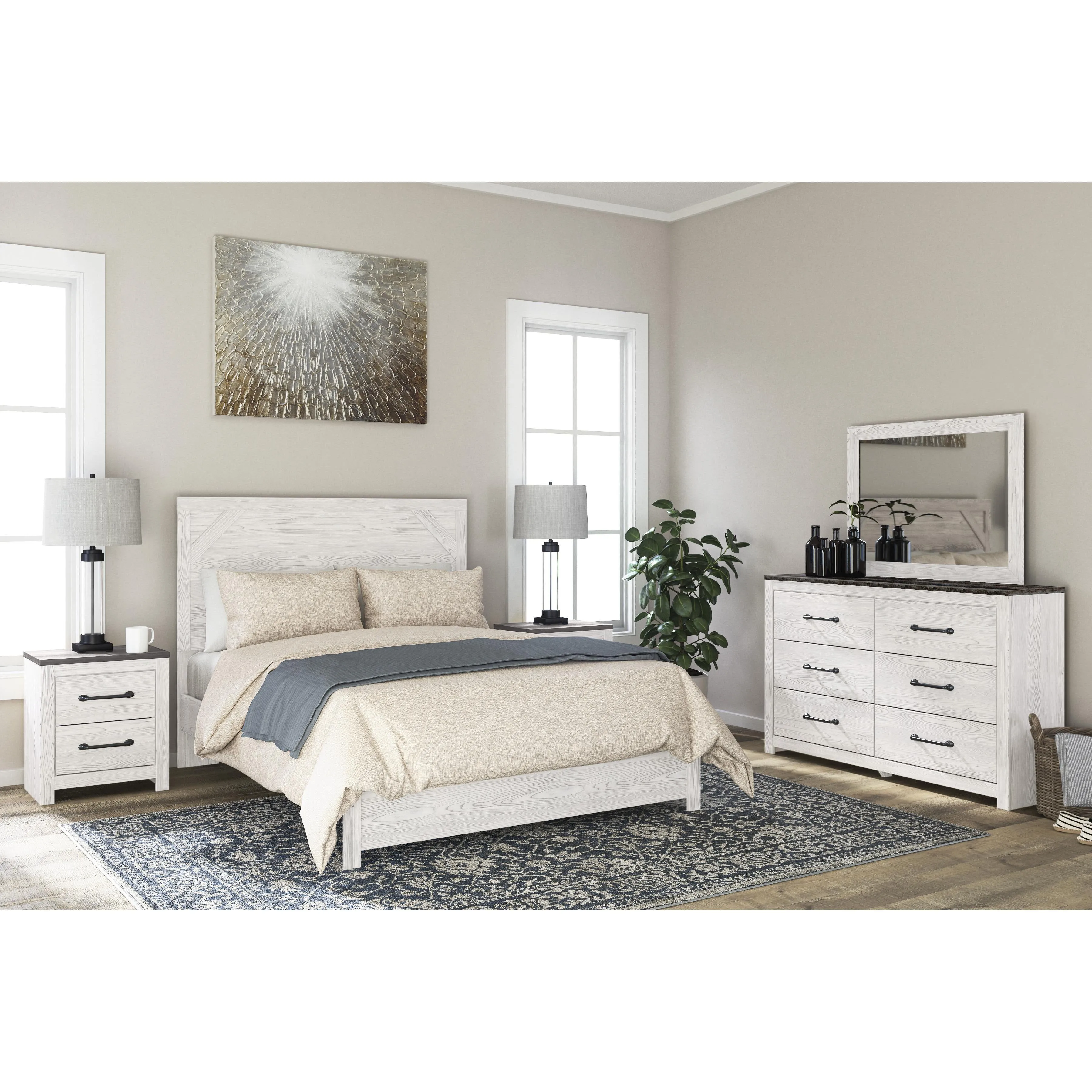 Signature Design by Ashley Gerridan 6-Drawer Dresser with Mirror B1190-31/B1190-36
