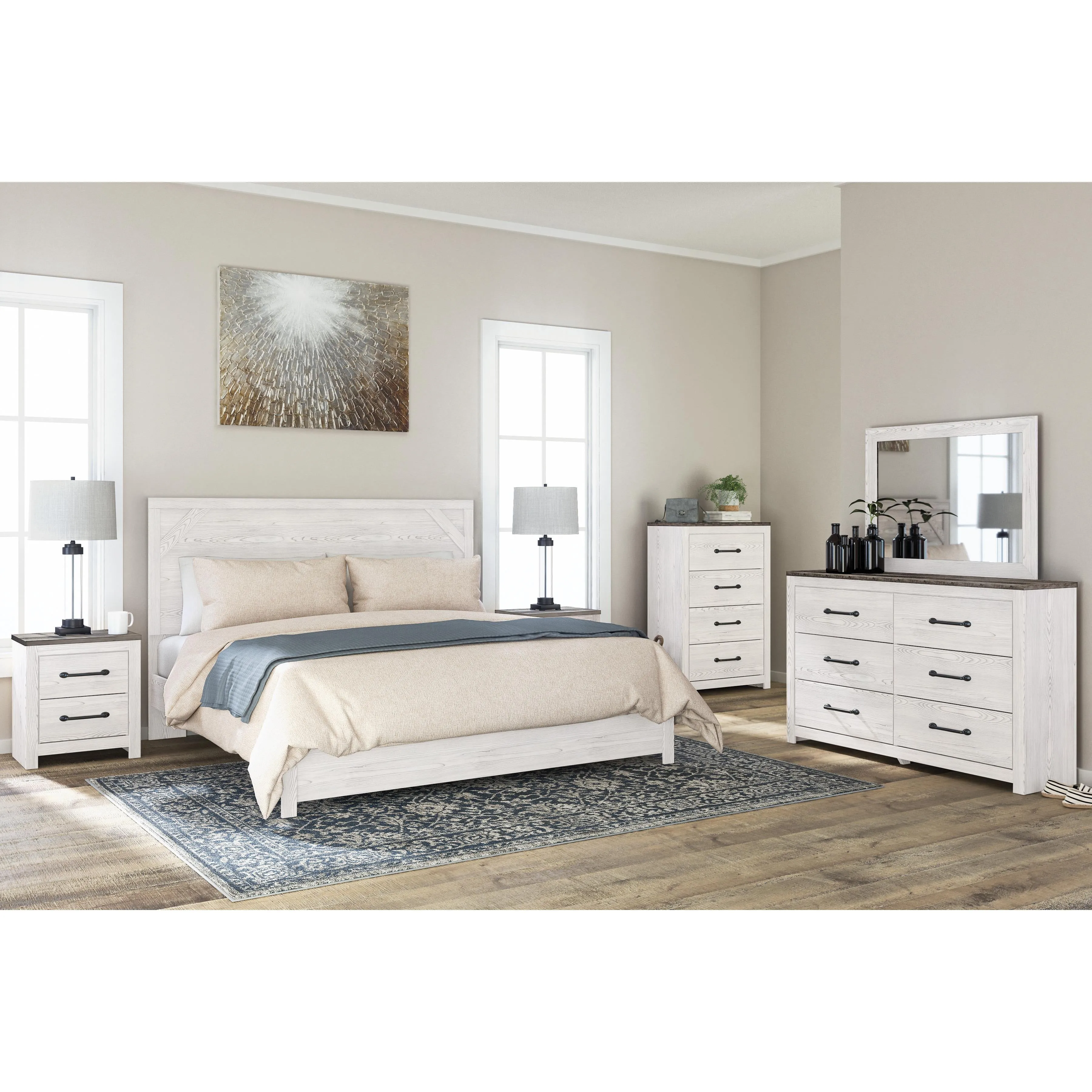 Signature Design by Ashley Gerridan 6-Drawer Dresser with Mirror B1190-31/B1190-36