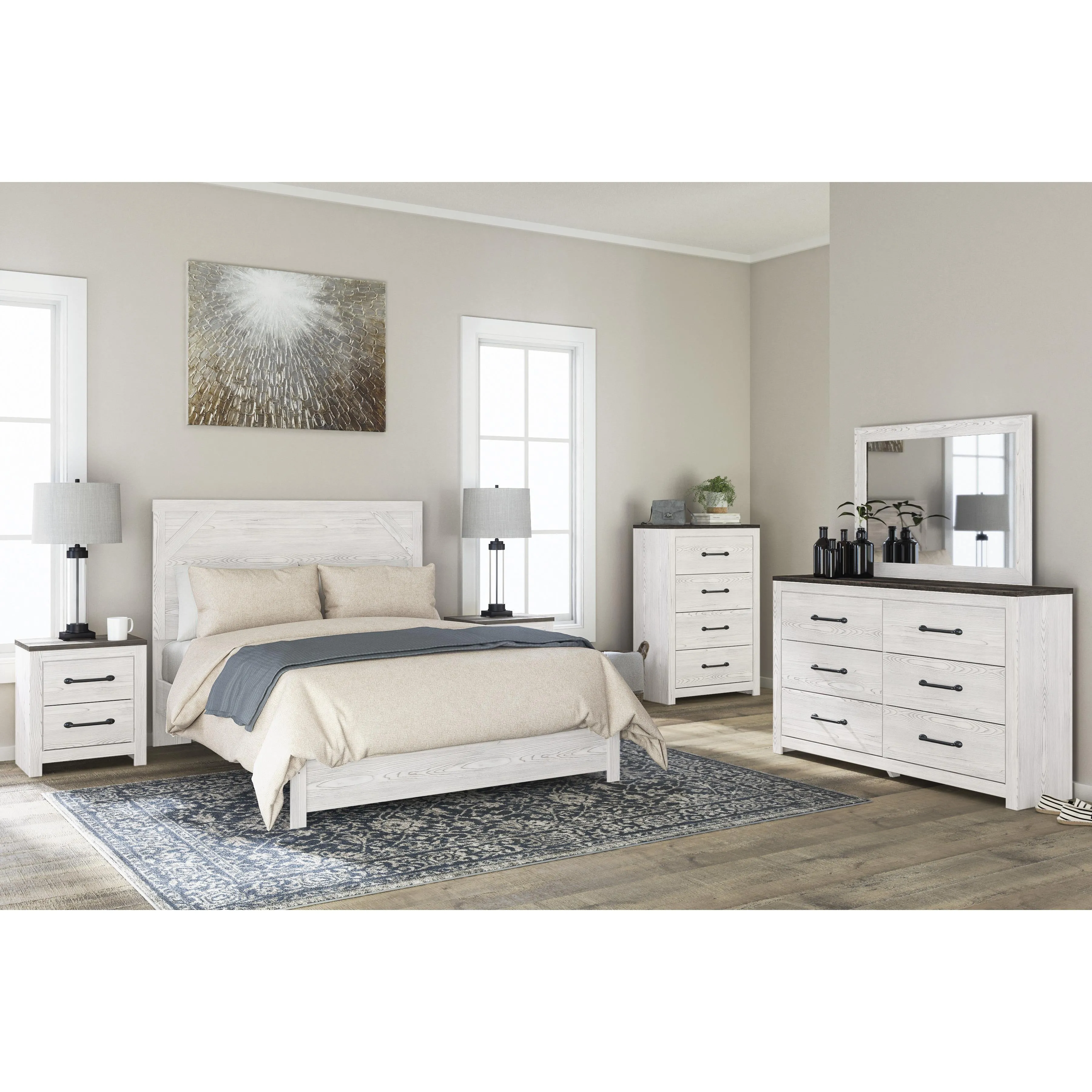 Signature Design by Ashley Gerridan 6-Drawer Dresser with Mirror B1190-31/B1190-36