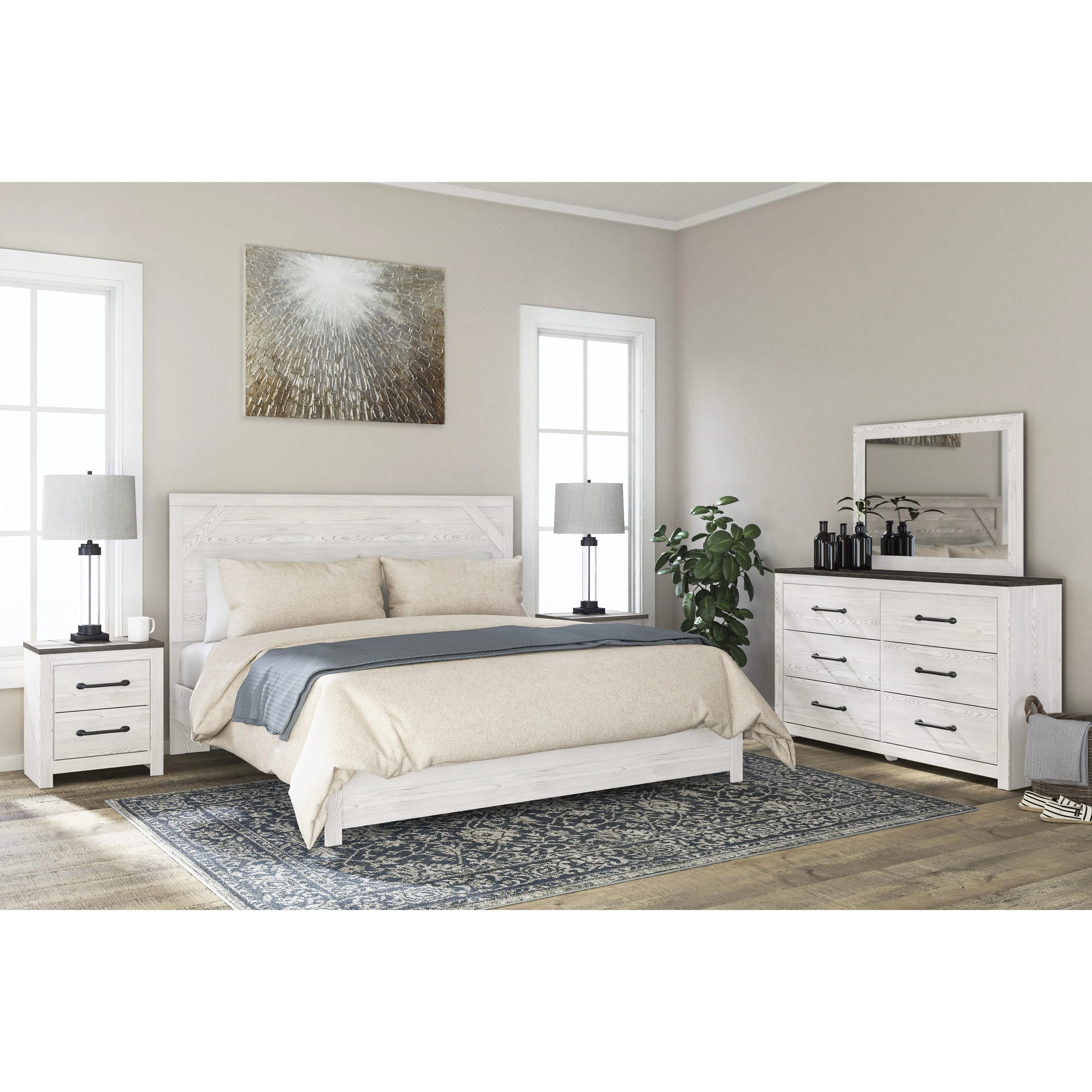 Signature Design by Ashley Gerridan 6-Drawer Dresser with Mirror B1190-31/B1190-36