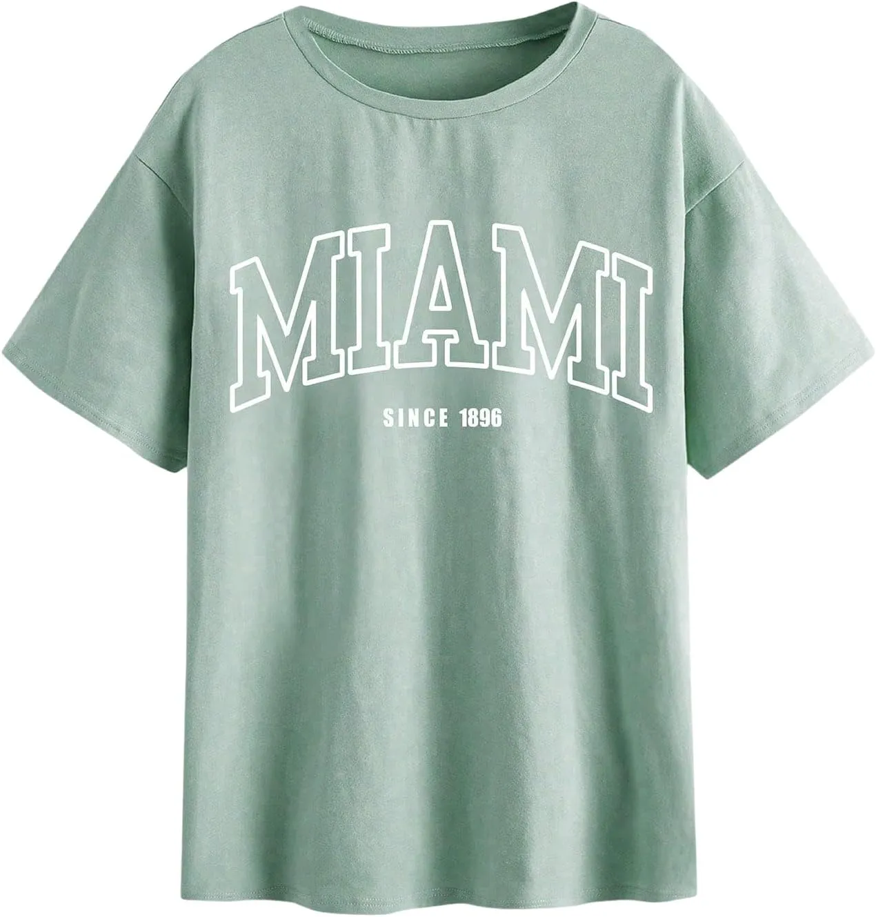 SOLY HUX Women's Graphic Oversized Tees Letter Print Summer Tops Vintage Half Sleeve Loose Casual T Shirts
