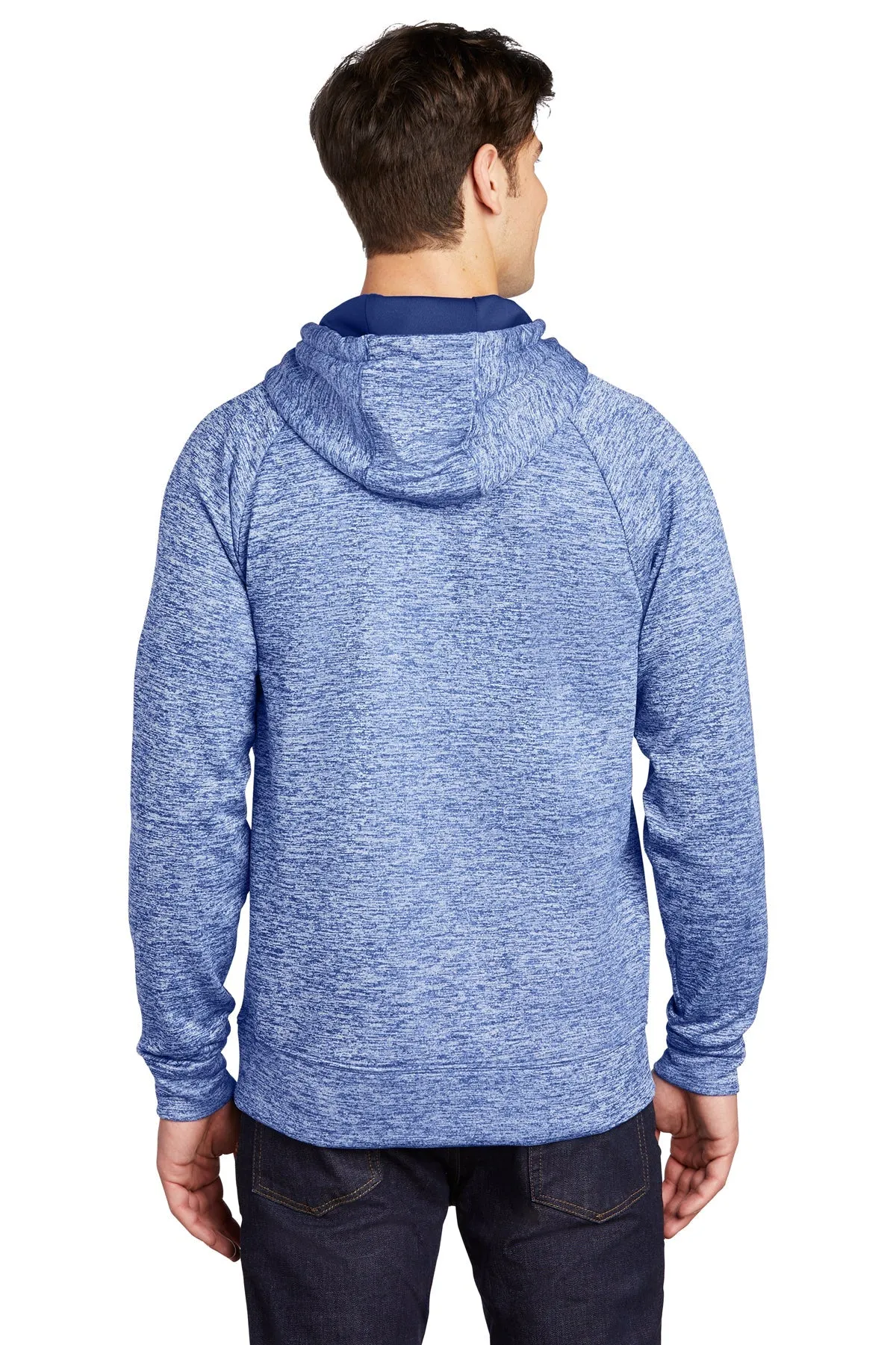 Sport-Tek PosiCharge Electric Heather Customized Fleece Hooded Pullovers, True Royal Electric