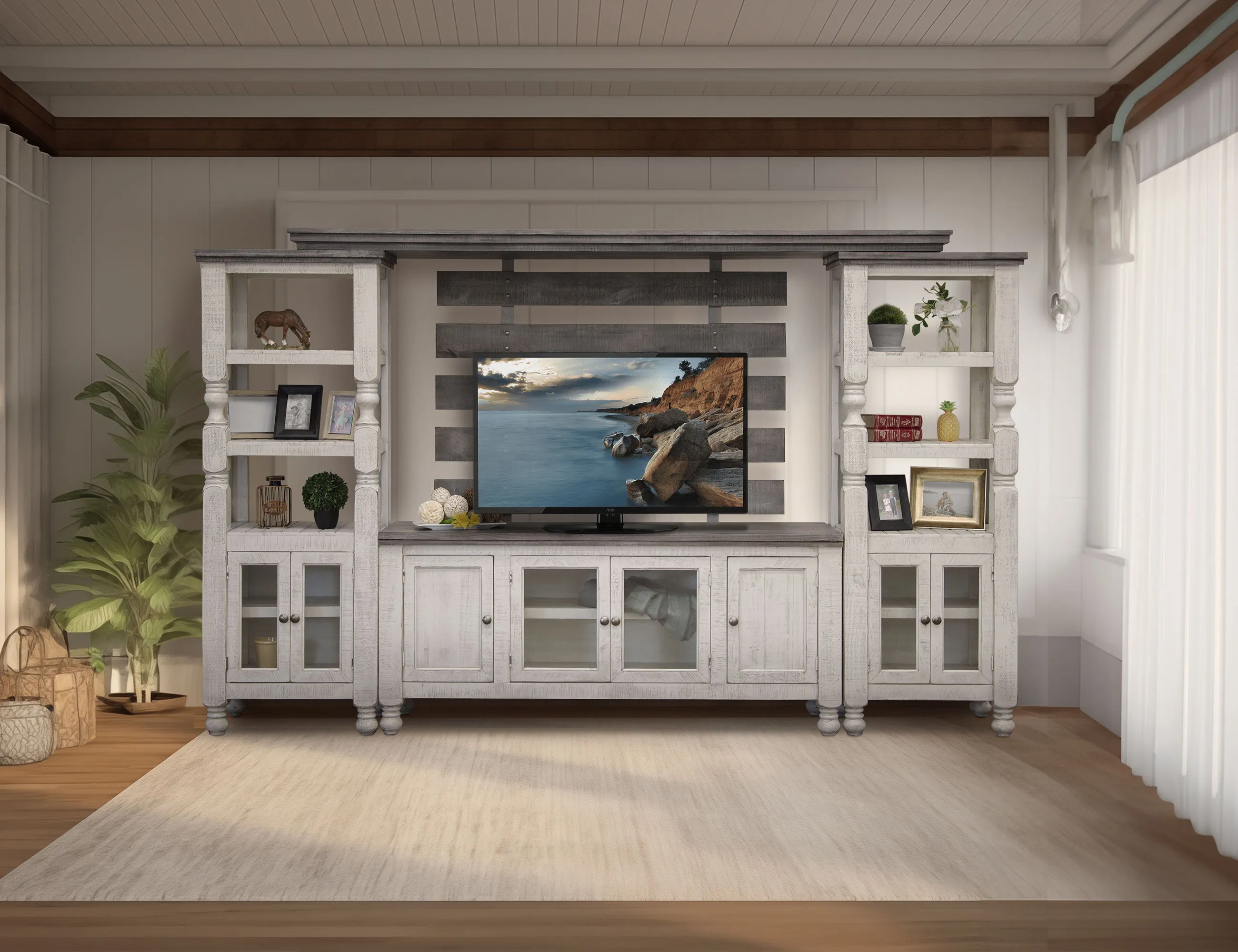 Stone - Bridge - Antiqued Ivory / Weathered Gray
