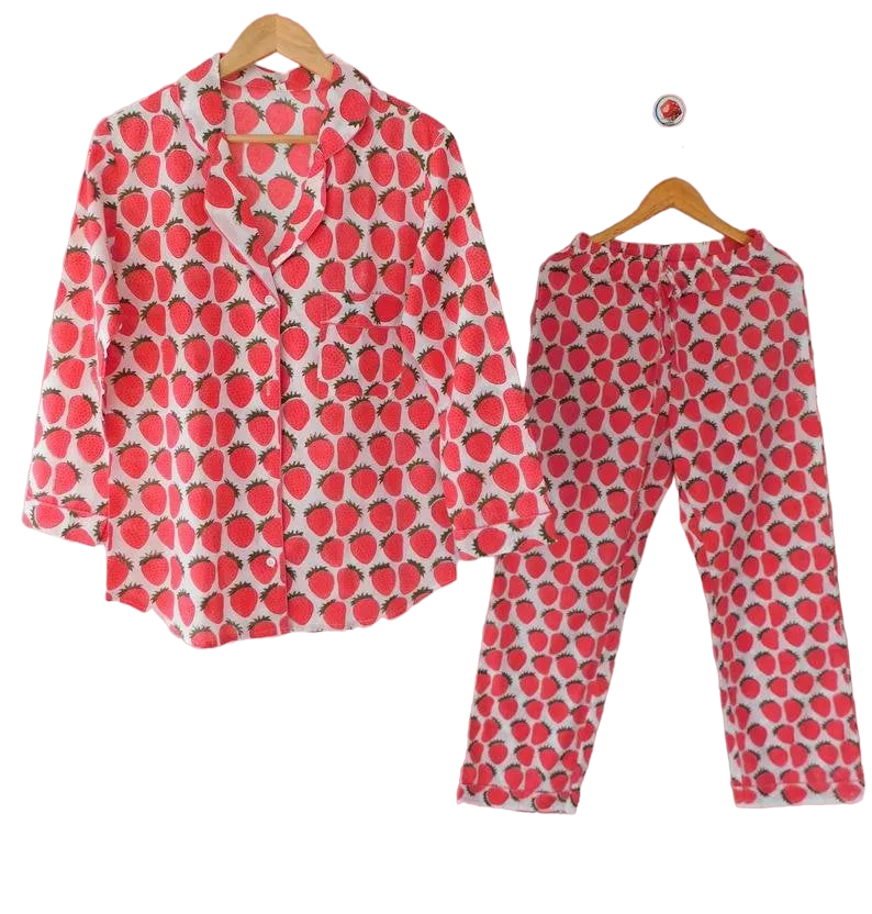 STRAWBERRY PRINT - PJ SET