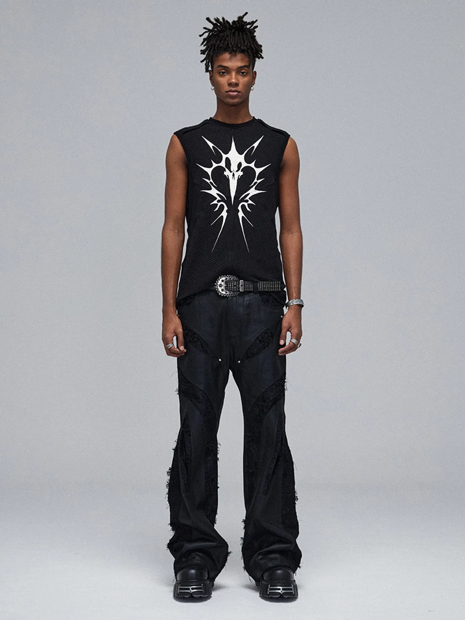 Street Hip-hop Tight-fitting Stretch Printed Vest - 2015