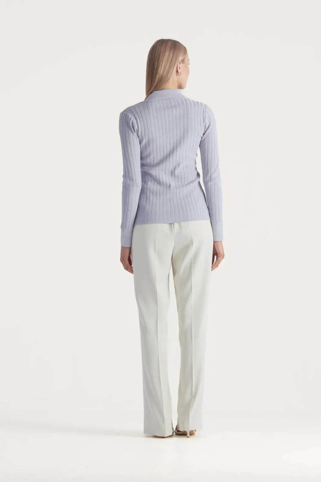 TIA KNIT TOP - BLUE MIX