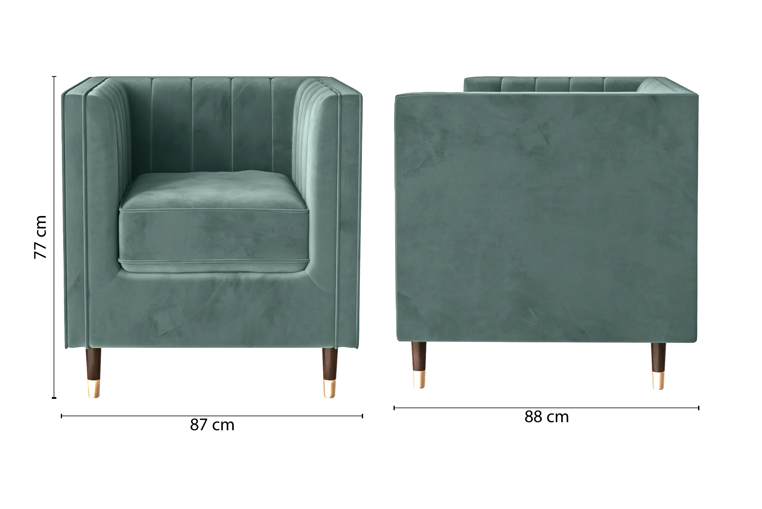Tivoli Armchair Teal Velvet