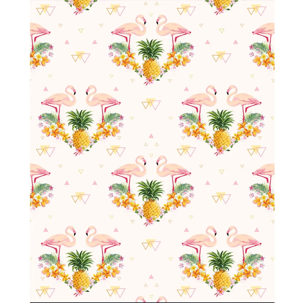 Tropical Flamingos Printed Backdrop