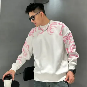 Wiaofellas  -  100℅ Cotton Man Pullovers Printed T Shirt for Men Fashion Trends Sweatshirts Tops Clothing Luxury Social High Quality Brand