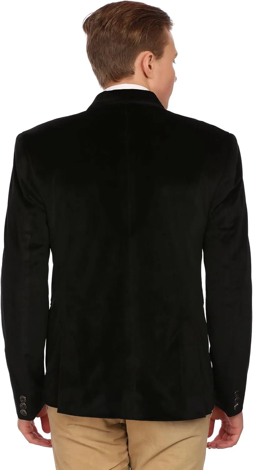 Wintage Men's Cotton Velvet Solid Party Blazer