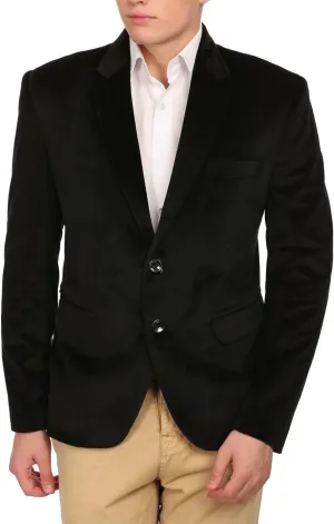 Wintage Men's Cotton Velvet Solid Party Blazer