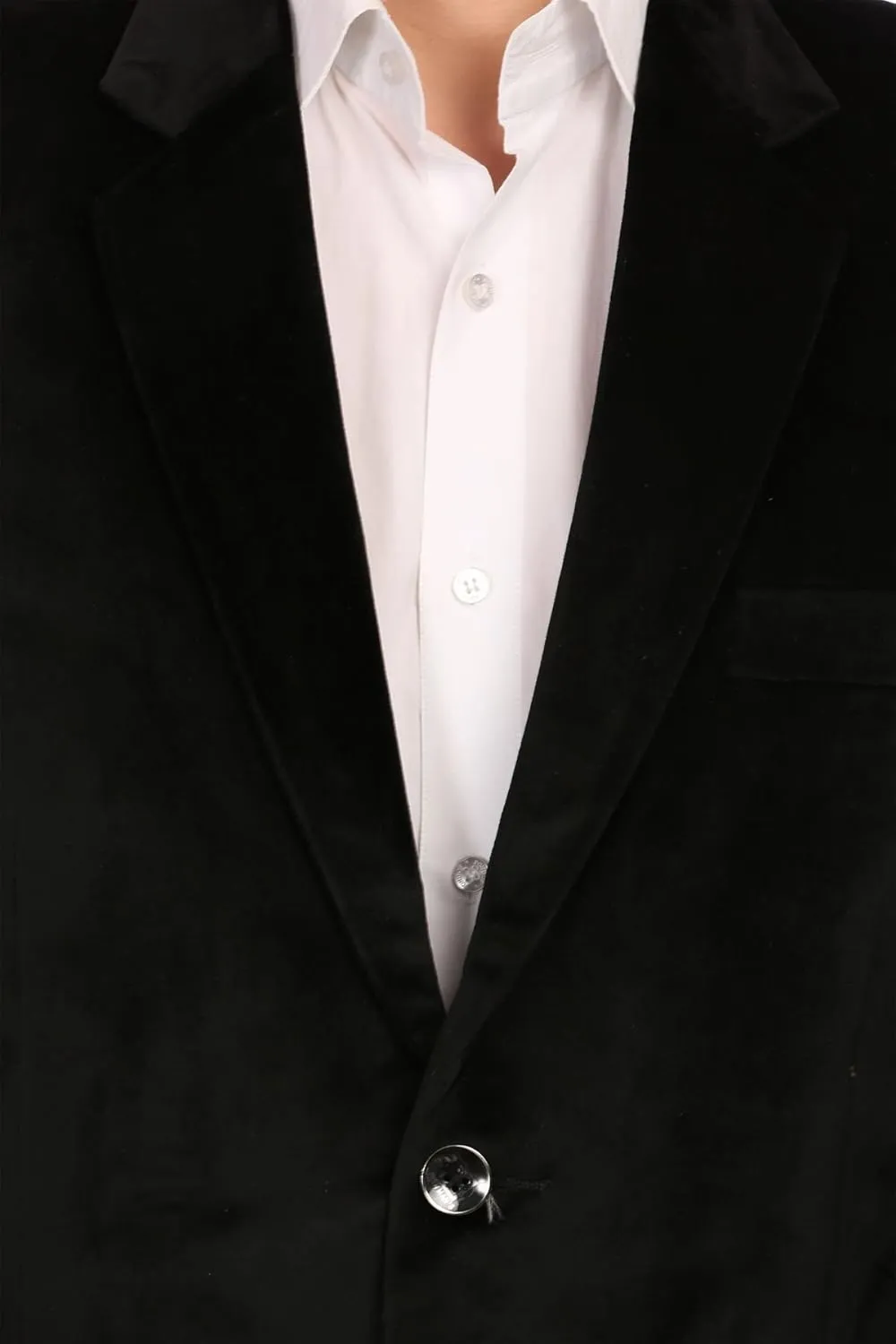 Wintage Men's Cotton Velvet Solid Party Blazer
