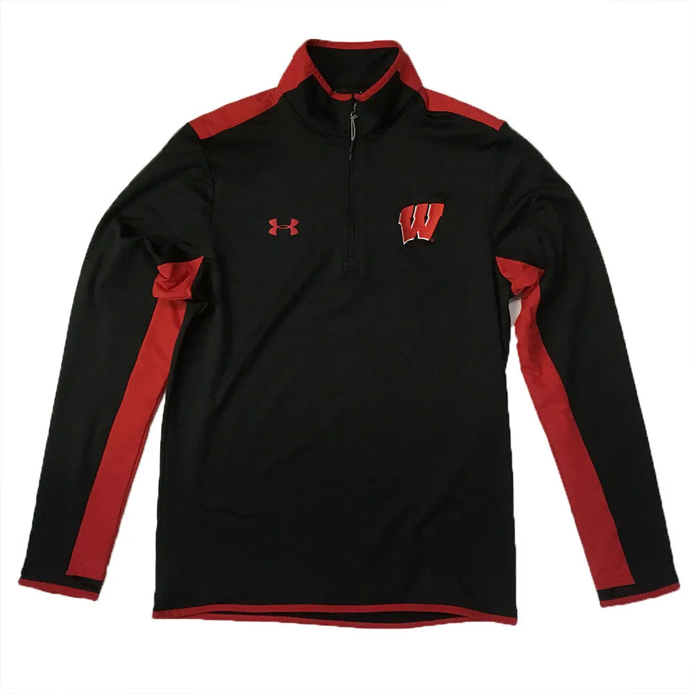 Wisconsin Badgers Under Armour Survival Black/Red 1/4-Zip