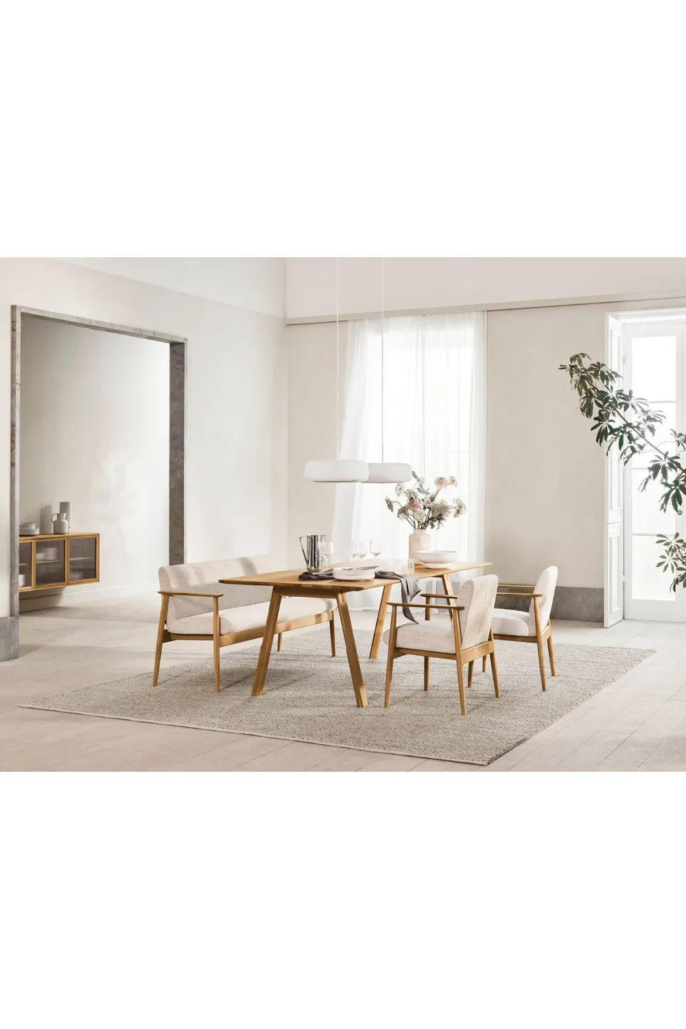 Wool Neutral-Colored Carpet 6'7" x 9'10" | Bolia Scandinavia