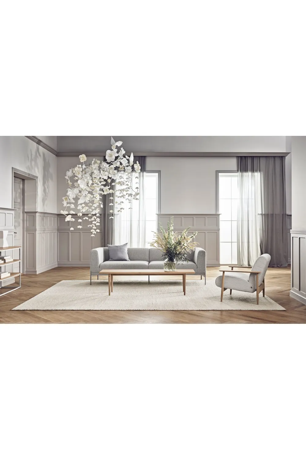 Wool Neutral-Colored Carpet 6'7" x 9'10" | Bolia Scandinavia