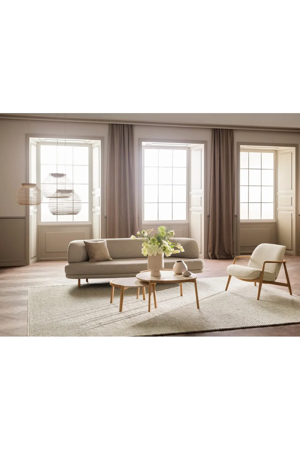 Wool Neutral-Colored Carpet 6'7" x 9'10" | Bolia Scandinavia